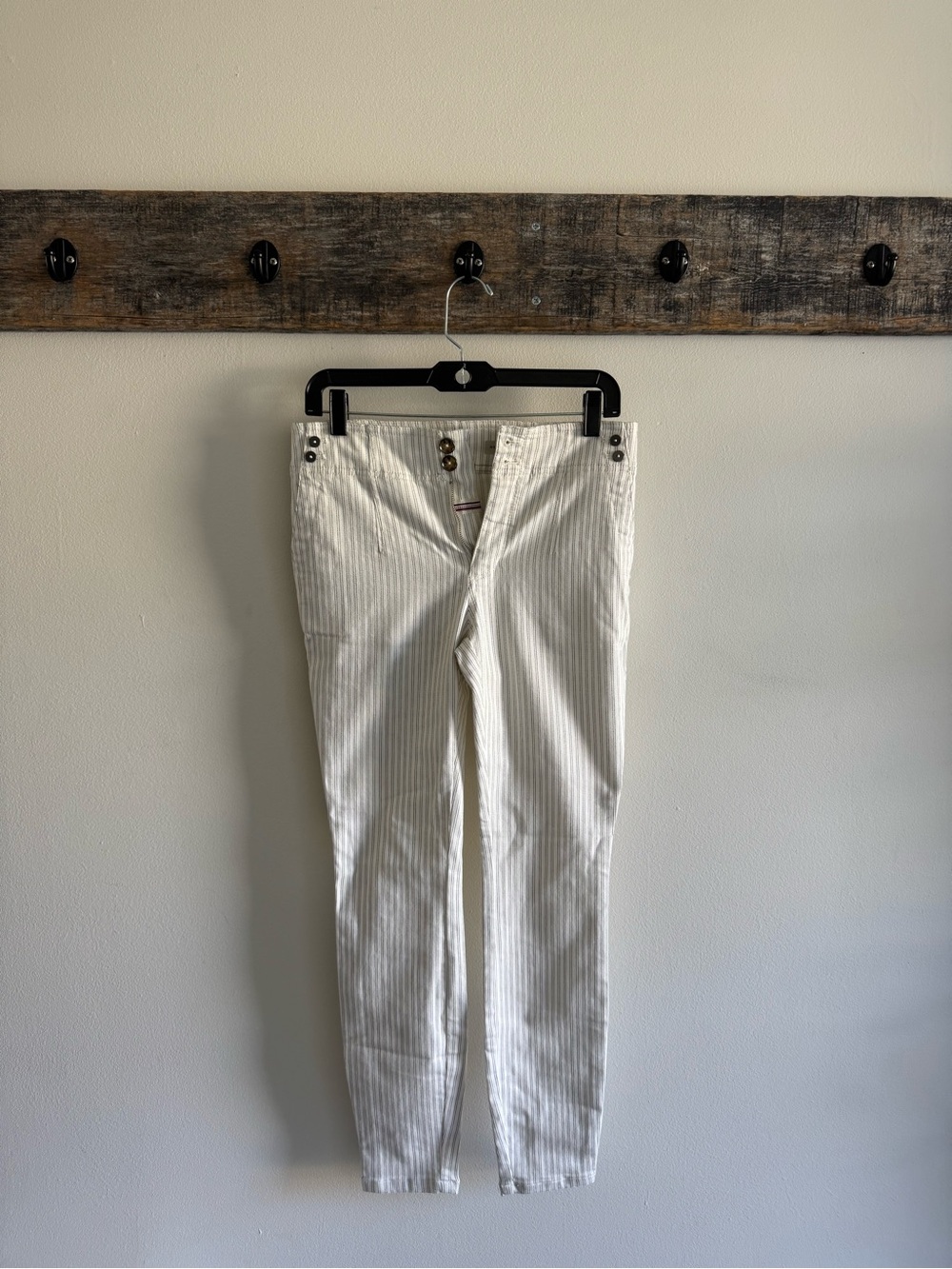 NWT Anthropologie Pilcro High Rise Skinny Pinstripe Pants Size 26